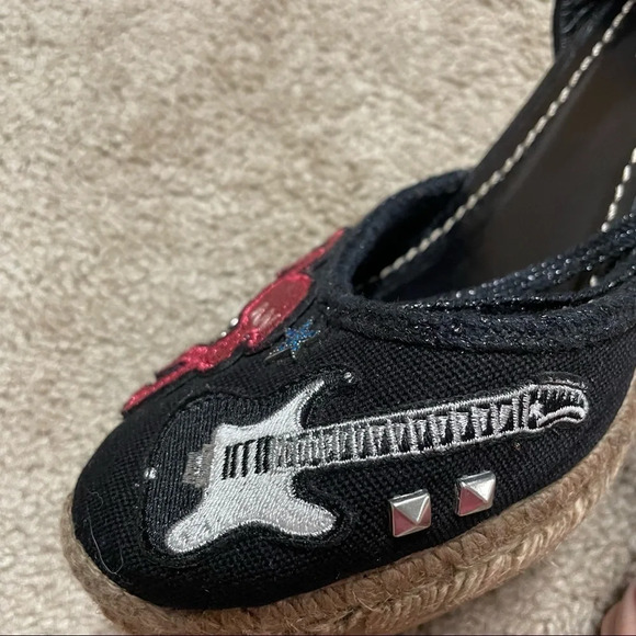 MARC JACOBS Nathalie Crystal & Pearl Embellished Raffia Espadrille Wedges - Picture 9 of 16